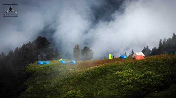 Accommodation in tents on sharing basis